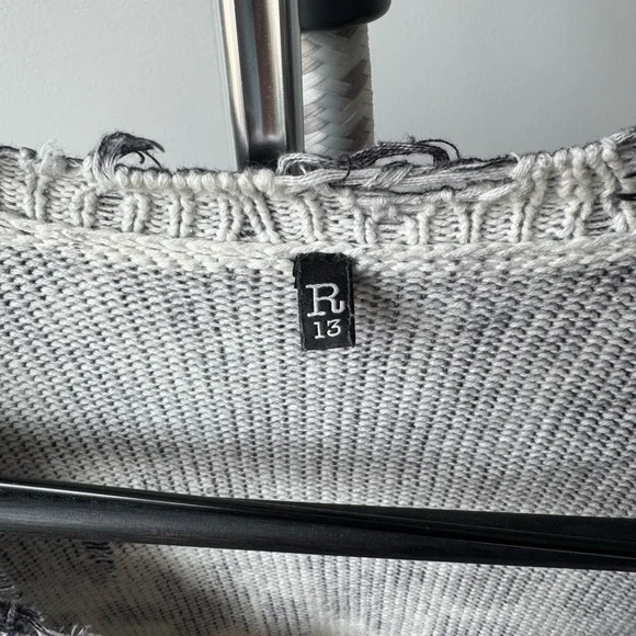 R13 Leopard Print Cardigan in Black and Cream - Picture 4 of 11